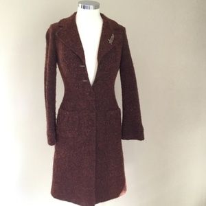 Nanette Lepore Long Tweed Coat